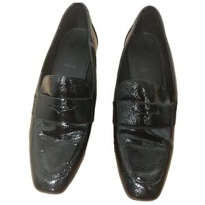 ALDO "Penny" Style Black Patent Leather Loafers size 8